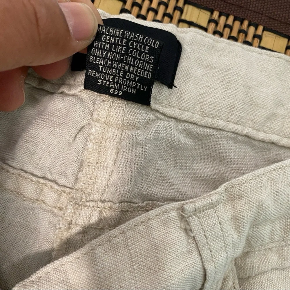 G.H. Bass‎ & Co. Men's Linen Pants Size 36/32 Beige Casual Office Lightweight